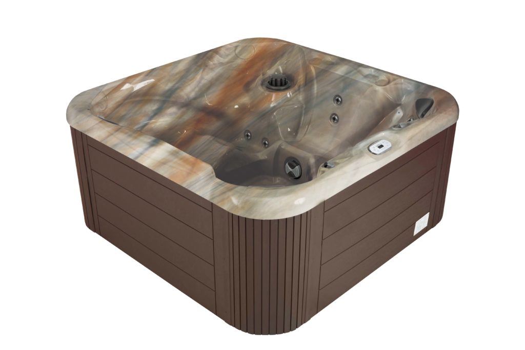 Select 150 4 Person Plug And Play With 12 Stainless Jets And Led Waterfall By Aquarest Spas